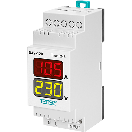 TENSE DAV-120 Digital Voltmeter & Ammeter 1A-100A