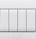 Moulded front plate White - 4 Module - 43BP04BB