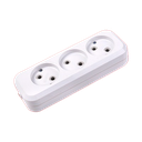 YAWEITAI "3 gang socket,16A 250V~ ABS cover + Retardant ABS base, copper contactor, White" YW-5803