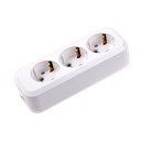 YAWEITAI "3 gang socket with earthing,16A 250V~ ABS cover + Retardant ABS base, copper contactor, White" YW-5813