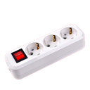 YAWEITAI "3 gang socket with switch,16A 250V~ ABS cover + Retardant ABS base, copper contactor, White" YW-5823