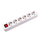 YAWEITAI "6 gang socket with switch,16A 250V~ ABS cover + Retardant ABS base, copper contactor, White" YW-5826