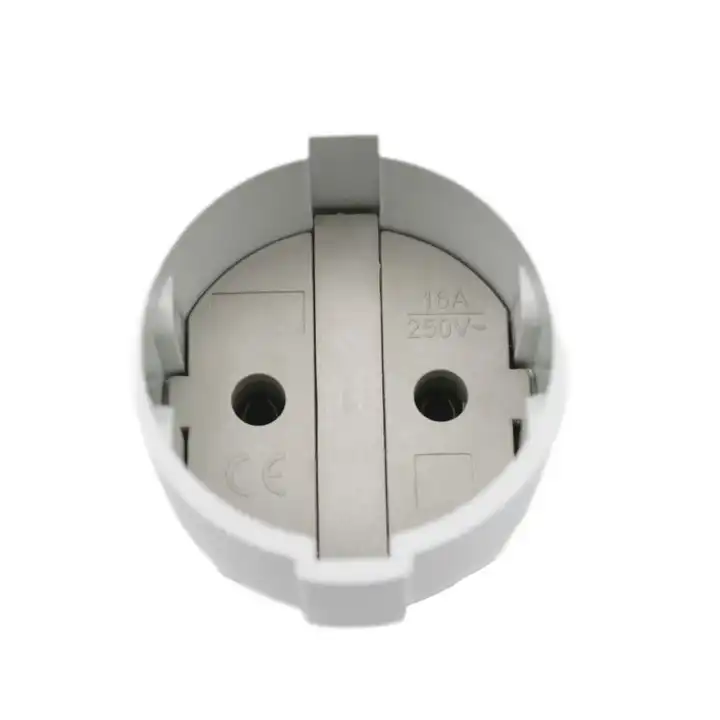 YAWEITAI European socket with earthing, White ABS, 10/16A 250V YW-7316