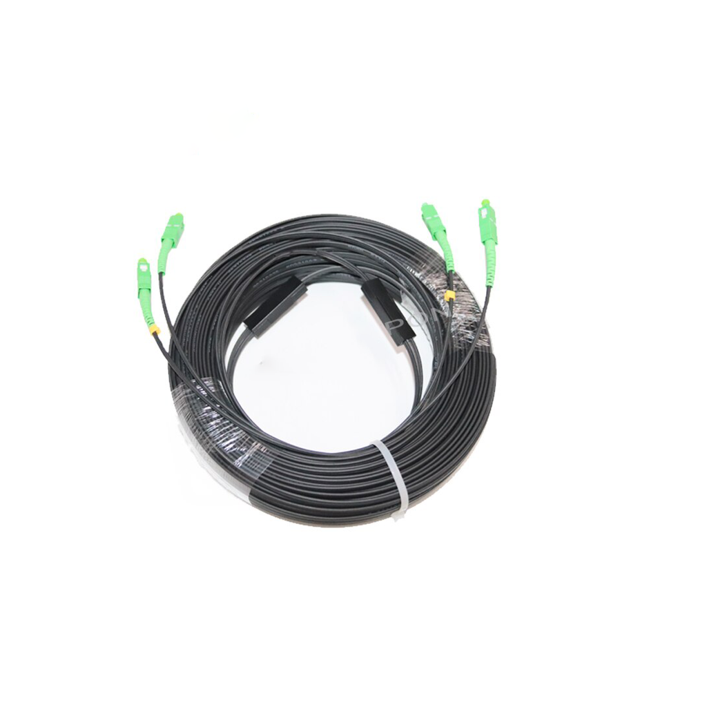 AX 2 core single mode fiber optic cable GYXTW patch cord 200M with SC/APC connector