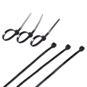 D-T Nylon Cable Tie A-4*250 Actual Size: 3.5*250mm Black100pcs/Bag