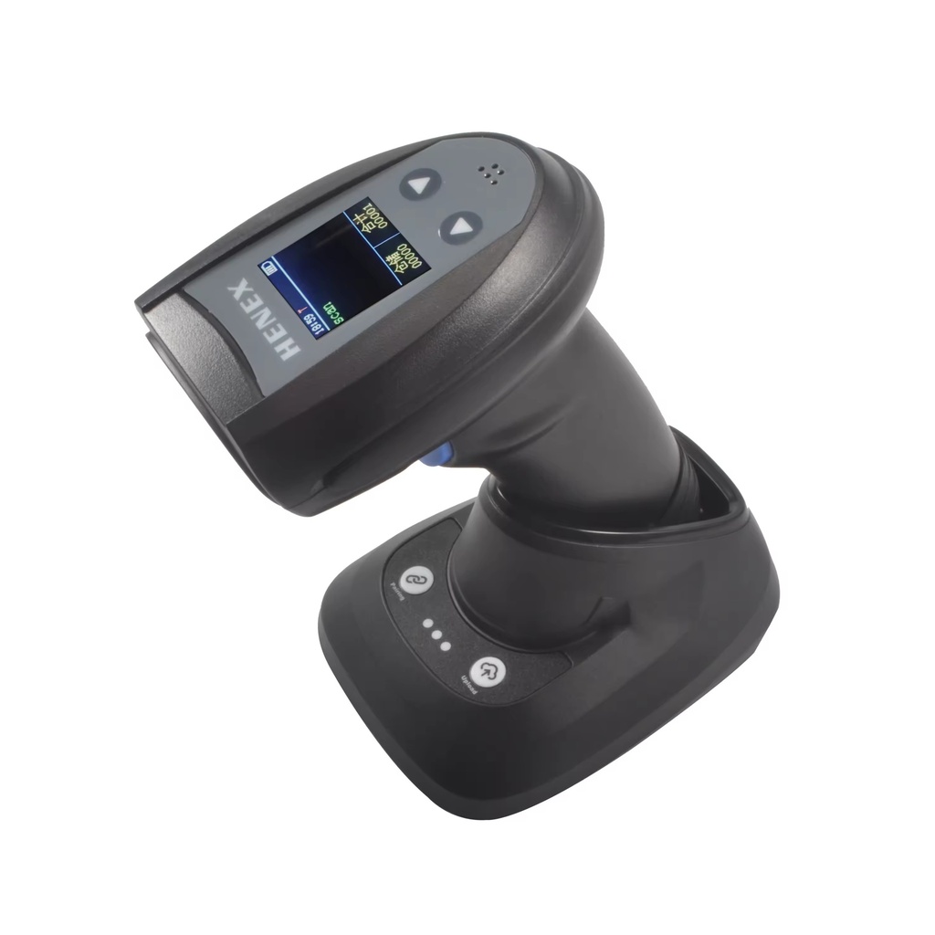 HENEX Wireless Barcode Scanner with Cradle 1D/2D/QR 1280*800pixels Model: HC-5208RCS