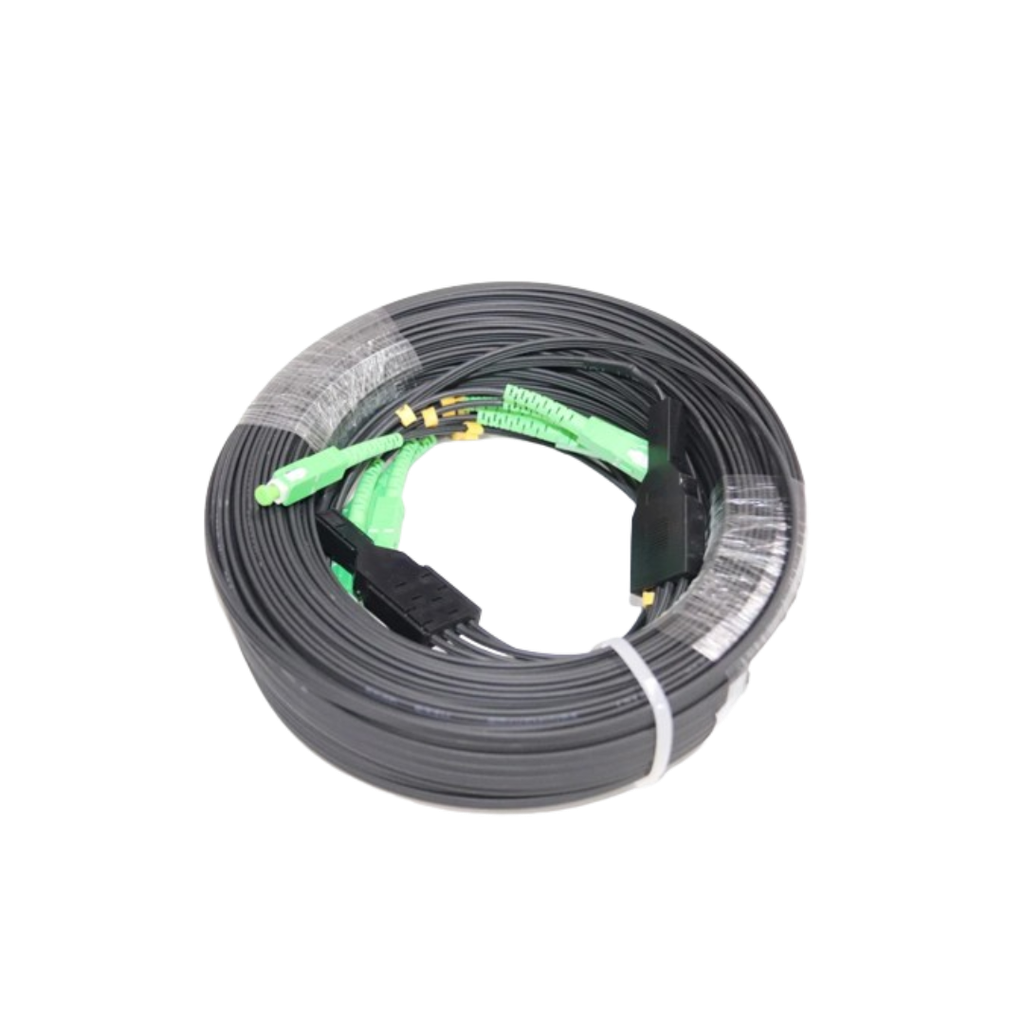 AixTon 4 core single mode fiber optic cable GYXTW patch cord 70M with SC/APC connector
