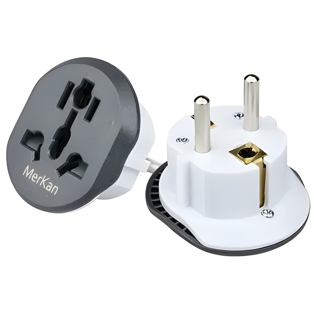 Travel Adapter EU plug Black Head KT168