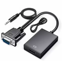 VGA to HDMI with Audio  Copper + PVC + Plastic with IC Packing:Box